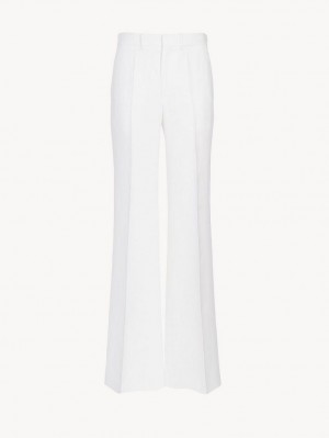 Pantalon Chloe Flared Blancos | CHE-SR13980