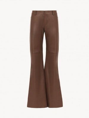 Pantalon Chloe Low-waist Flare Cafes | CHE-SR14021
