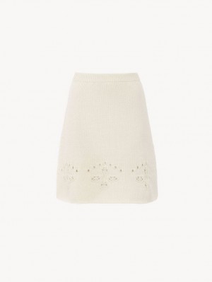 Prendas De Punto Chloe A-line Mini Blancos | CHE-SR13942