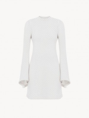 Prendas De Punto Chloe Corta Tunic Blancos | CHE-SR13934
