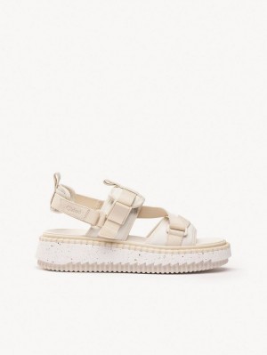 Sandalias Chloe Lilli Planos Blancos | CHE-SR14175