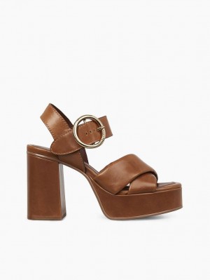 Sandalias Chloe Lyna Tacón Marrom | CHE-SR14841