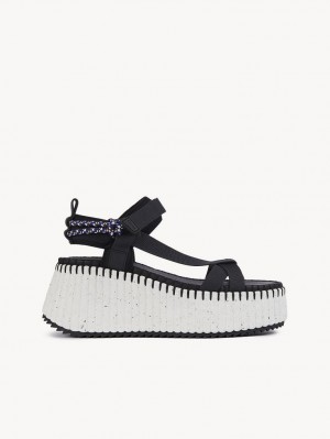 Sandalias Chloe Nama Negros | CHE-SR14164