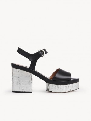 Sandalias Chloe Odina High-heel Negros | CHE-SR14180