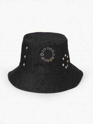 Sombreros Chloe Eyelet Negros | CHE-SR14499