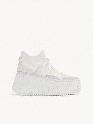 Tenis Chloe Nama Wedge Blancos | CHE-SR14188