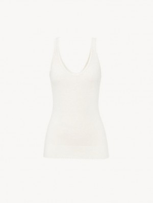 Tops Chloe Classic Tank Blancos | CHE-SR13873