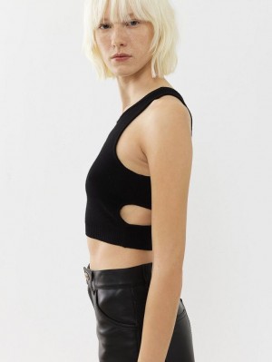 Tops Chloe Cropped Negros | CHE-SR13882