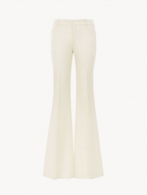Traje Chloe High-waisted Flare Blancos | CHE-SR14038