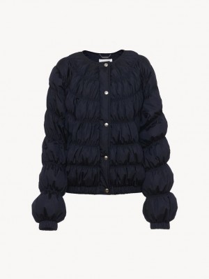 Traje Chloe Ruched Puffer Azules | CHE-SR14041