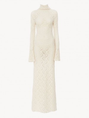 Vestido Chloe Fitted Maxi Blancos | CHE-SR13863