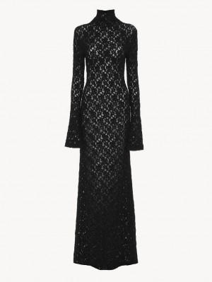 Vestido Chloe Fitted Maxi Negros | CHE-SR13860