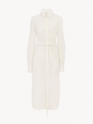 Vestido Chloe Midi Shirt Blancos | CHE-SR13865