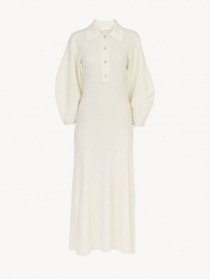 Vestido Chloe Polo Midi Blancos | CHE-SR13858
