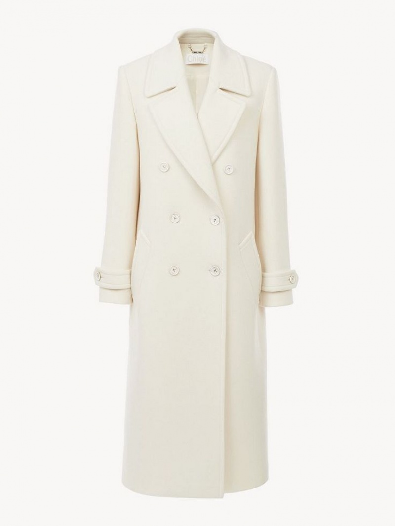 Abrigos Chloe Overcoat Blancos | CHE-SR13780