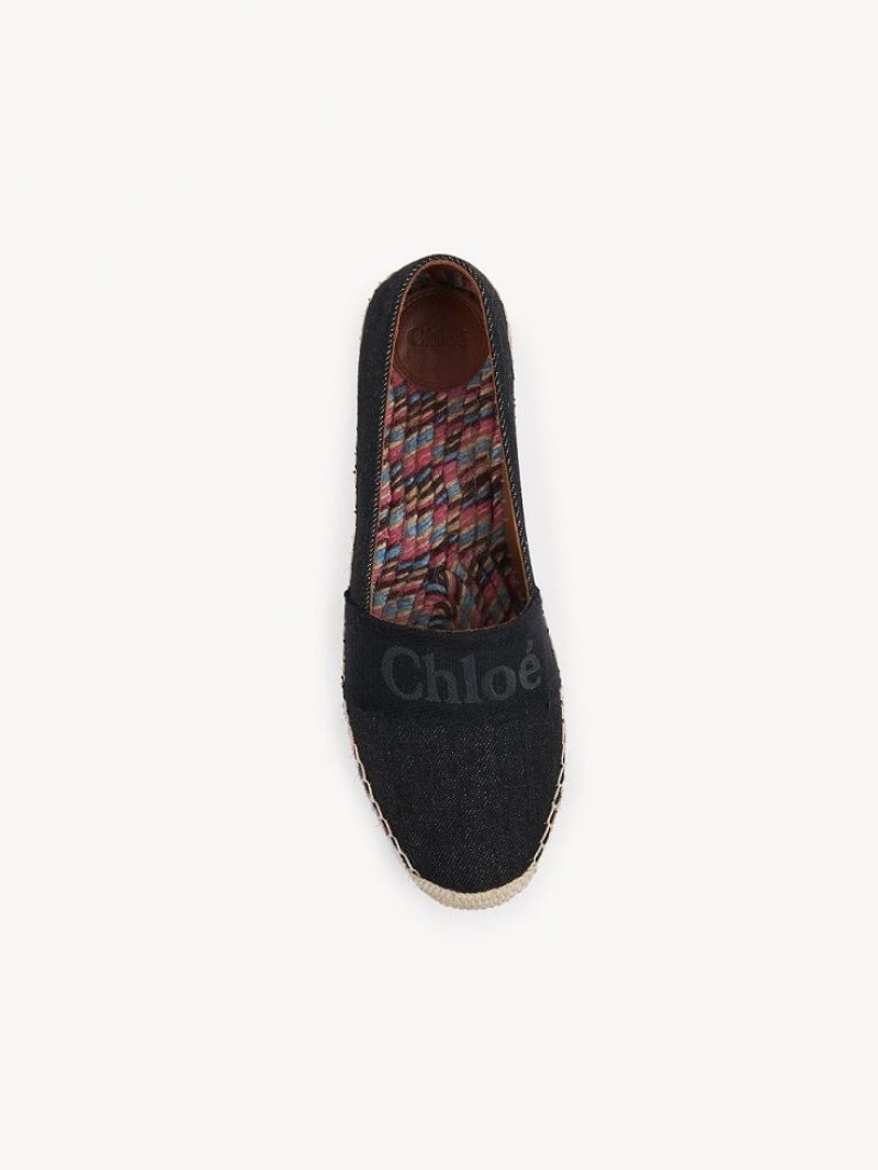 Alpargata Chloe Piia Planos Negros | CHE-SR14144