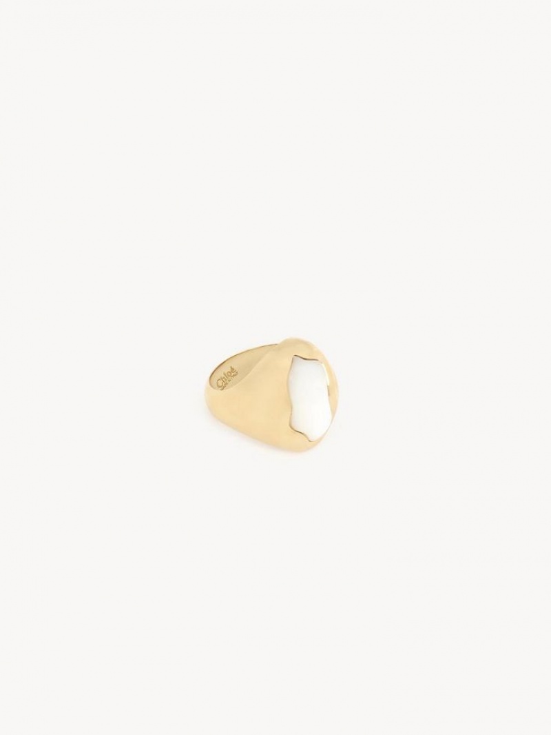 Anillos Chloe Sybil Dorados Blancos | CHE-SR14450