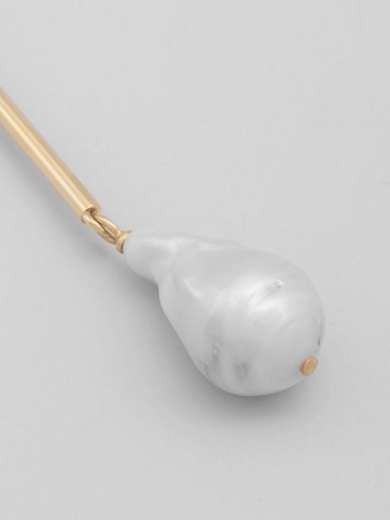 Aretes Chloe Darcey Baroque Dorados Blancos | CHE-SR14402