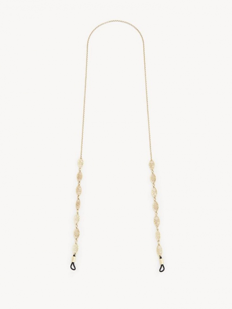 Aretes Chloe Darcey Encaje Eyew Chain Dorados | CHE-SR14433