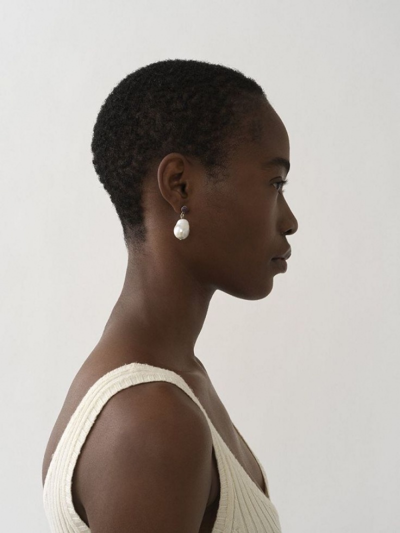Aretes Chloe Darcey Pl Blancos Morados | CHE-SR14416