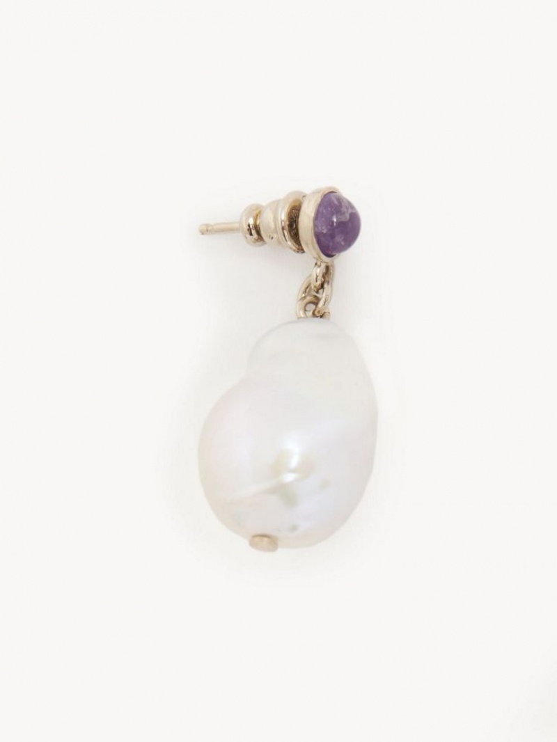 Aretes Chloe Darcey Pl Blancos Morados | CHE-SR14416