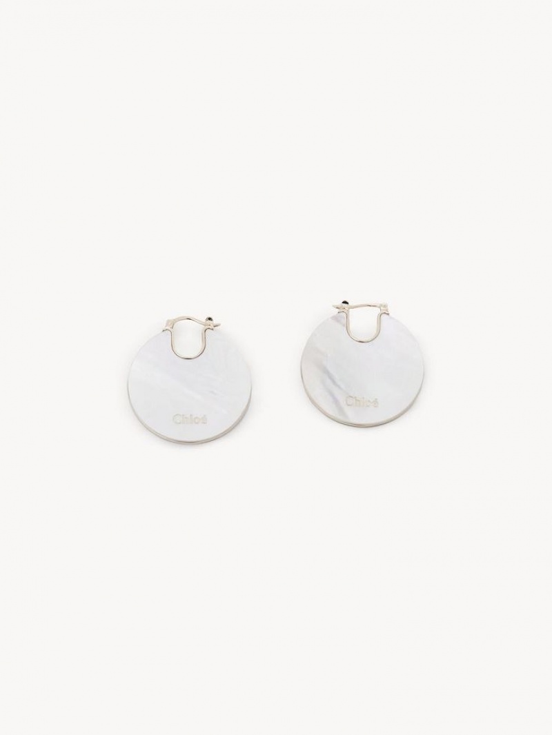 Aretes Chloe Jemma Dorados Blancos | CHE-SR14419