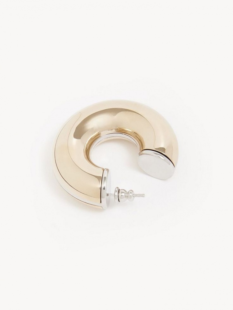 Aretes Chloe Nancy Hoop Dorados | CHE-SR14355