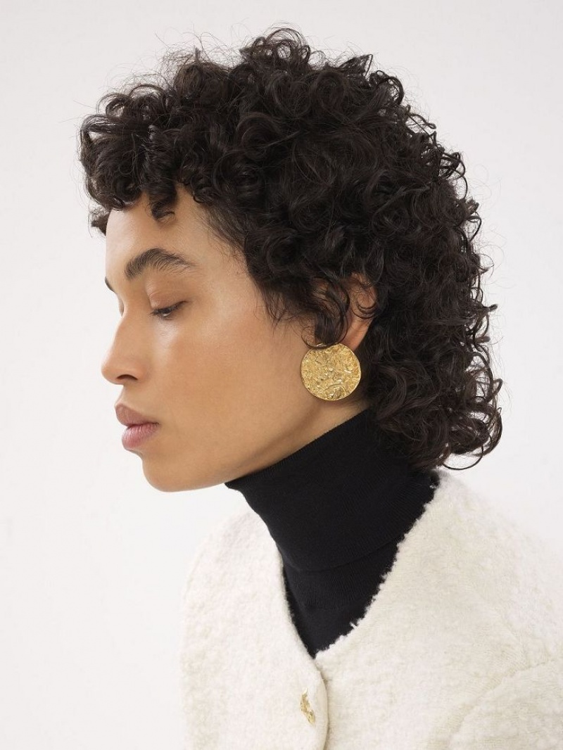 Aretes Chloe Penelope Coin Dorados Claro | CHE-SR14455