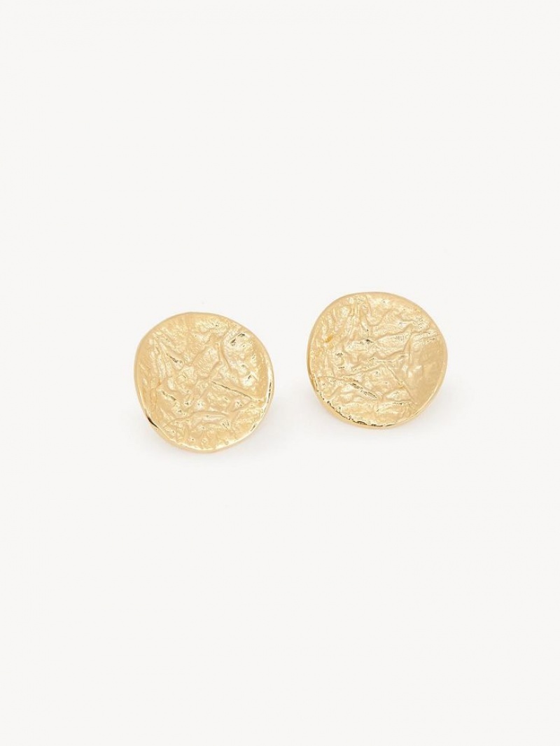 Aretes Chloe Penelope Coin Dorados Claro | CHE-SR14455