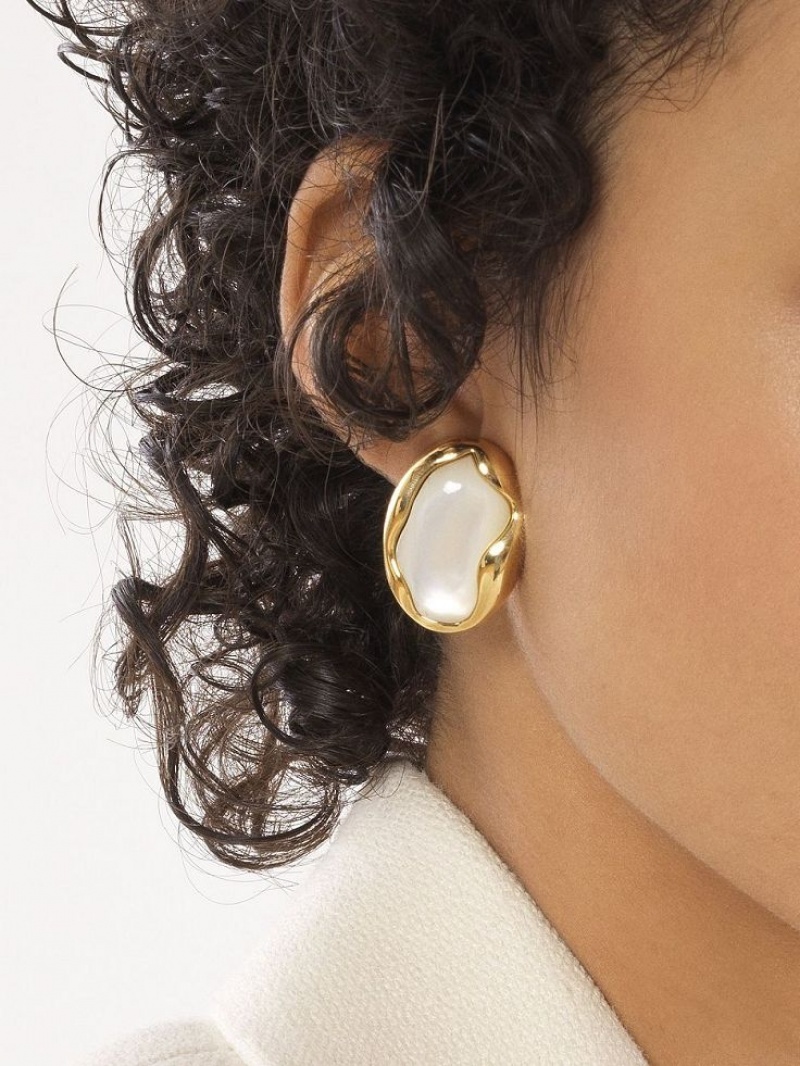 Aretes Chloe Sybil Clip-on Dorados | CHE-SR14458