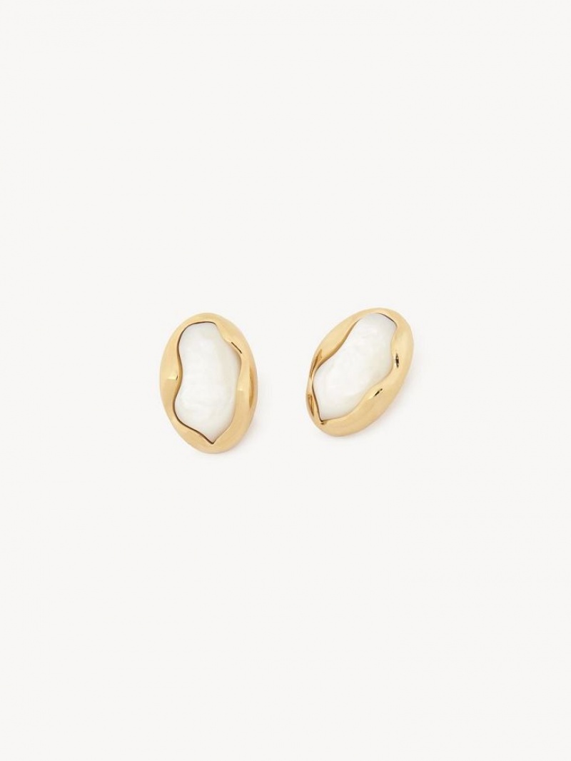 Aretes Chloe Sybil Clip-on Dorados | CHE-SR14458