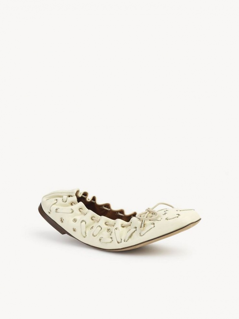 Ballet Flat Chloe Oracia Blancos | CHE-SR14266