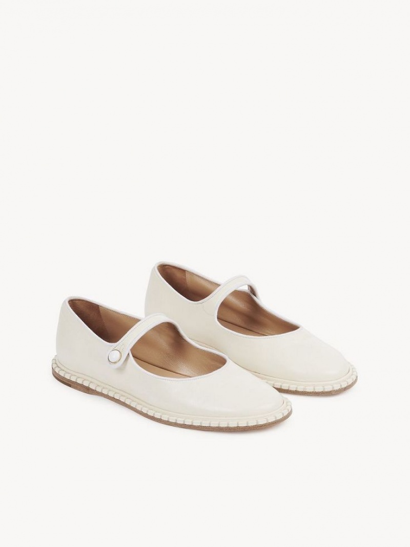 Ballet Flat Chloe Rubie Blancos | CHE-SR14259