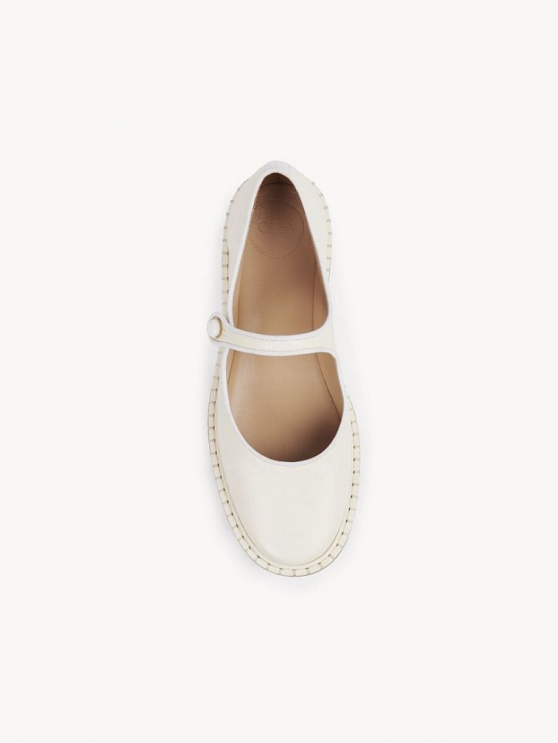 Ballet Flat Chloe Rubie Blancos | CHE-SR14259