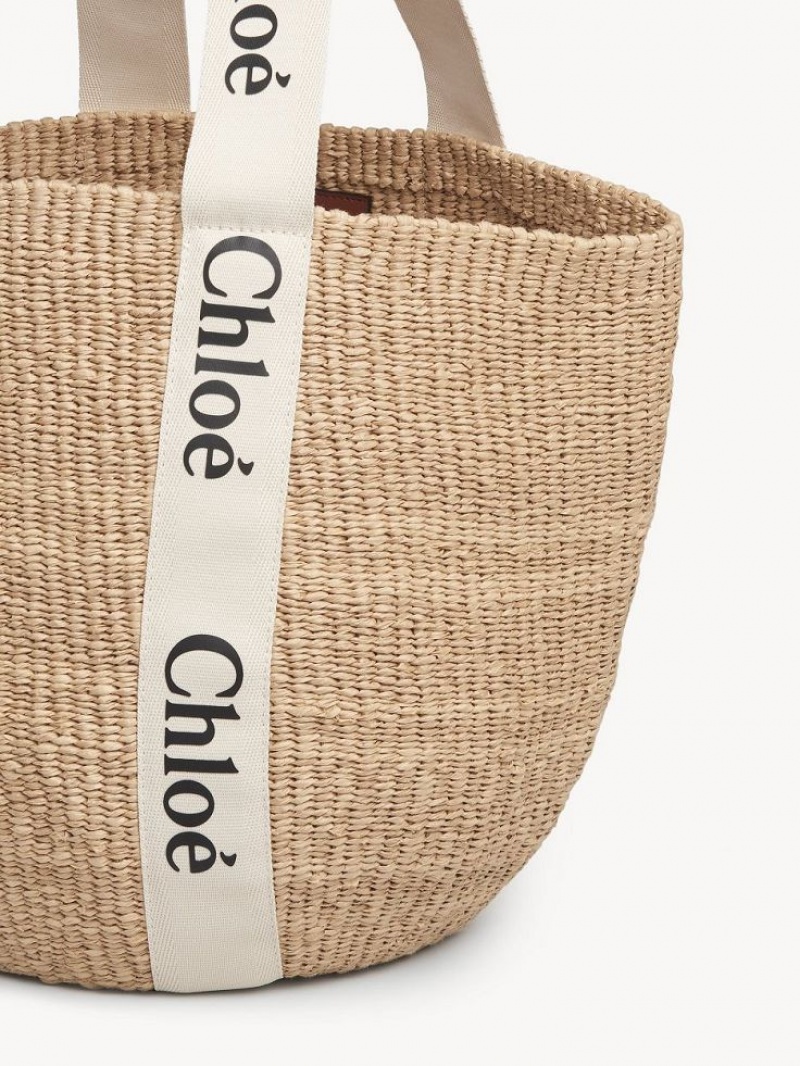 Baskets Chloe Large Woody Blancos | CHE-SR13658