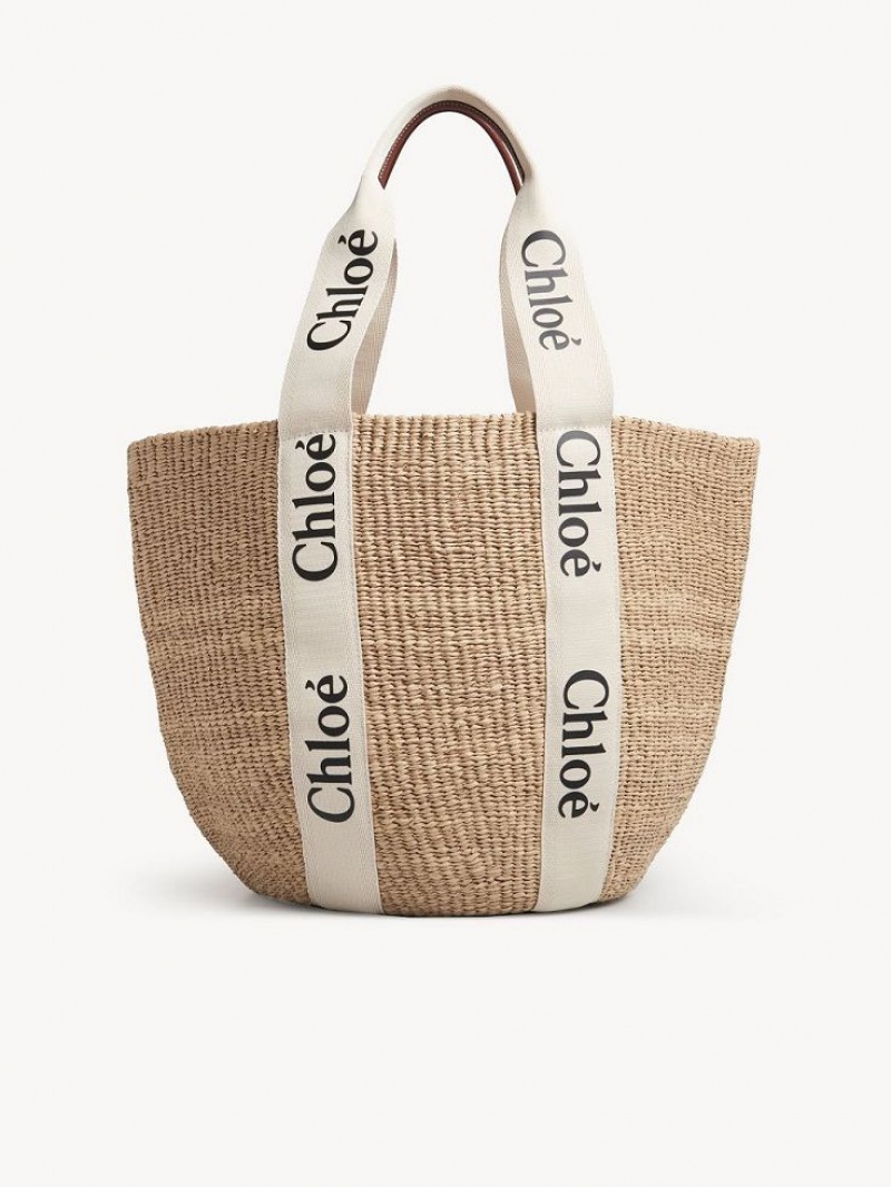 Baskets Chloe Large Woody Blancos | CHE-SR13658