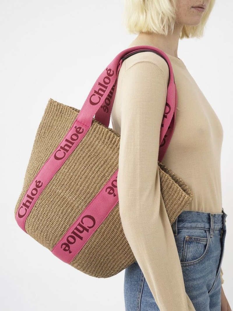 Baskets Chloe Large Woody Rosas Rojos | CHE-SR13653