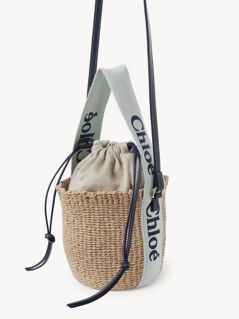 Baskets Chloe Small Woody Verdes Azules | CHE-SR13643