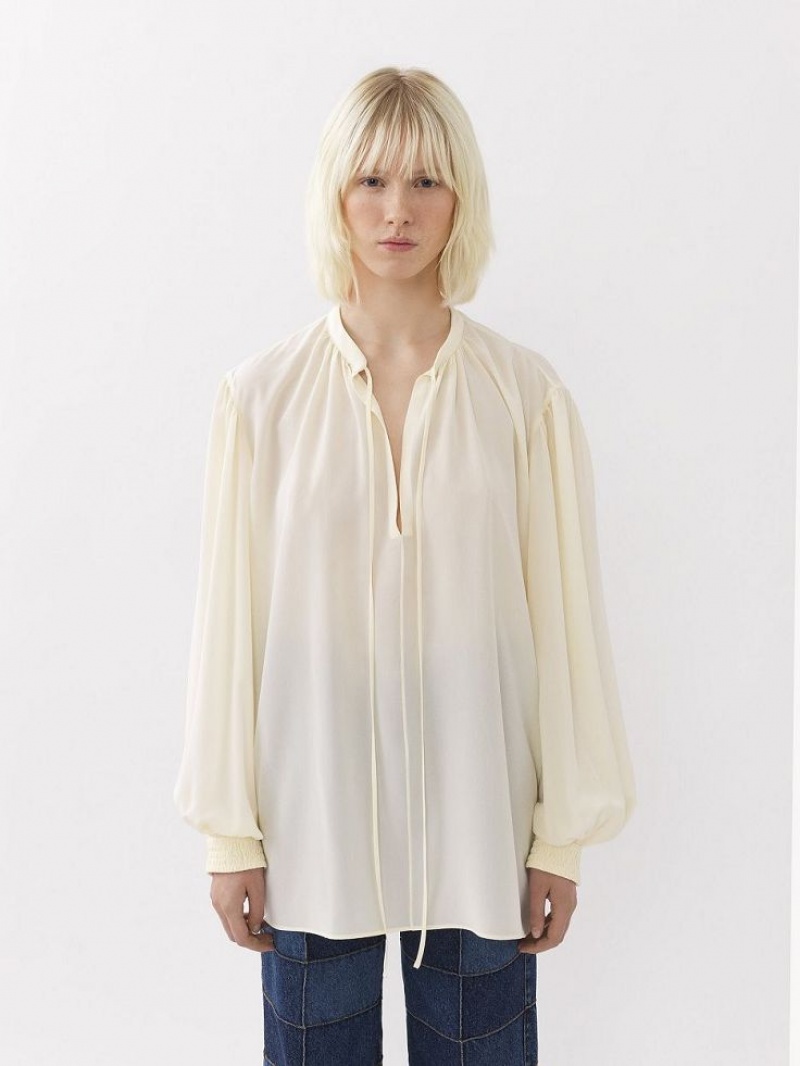 Blusa Chloe Flowy Blancos | CHE-SR13902