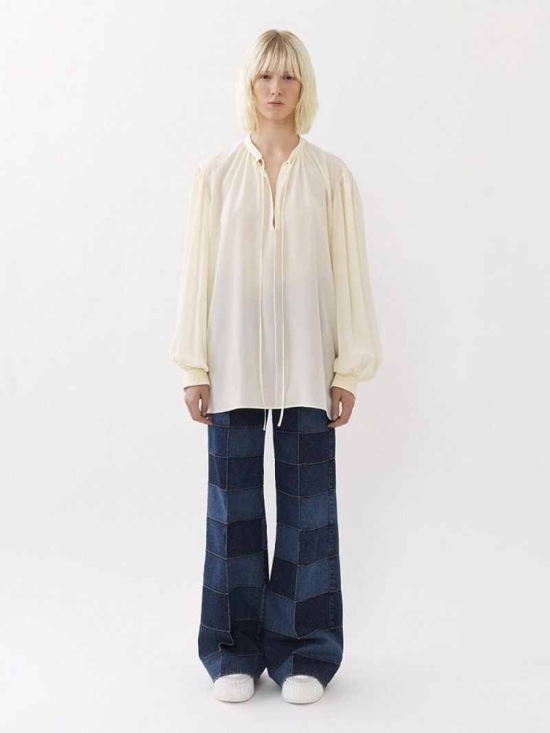Blusa Chloe Flowy Blancos | CHE-SR13902