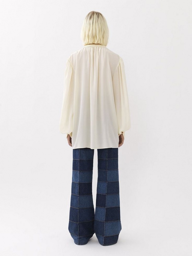 Blusa Chloe Flowy Blancos | CHE-SR13902