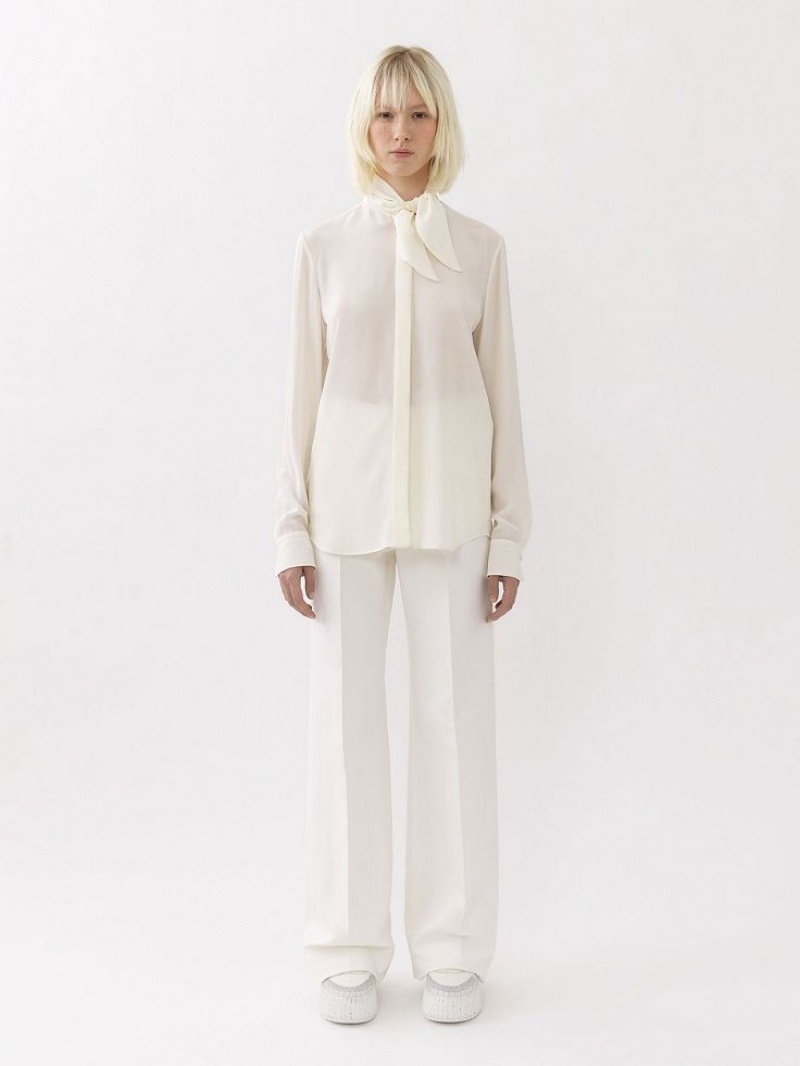 Blusa Chloe Scarf Blancos | CHE-SR13904