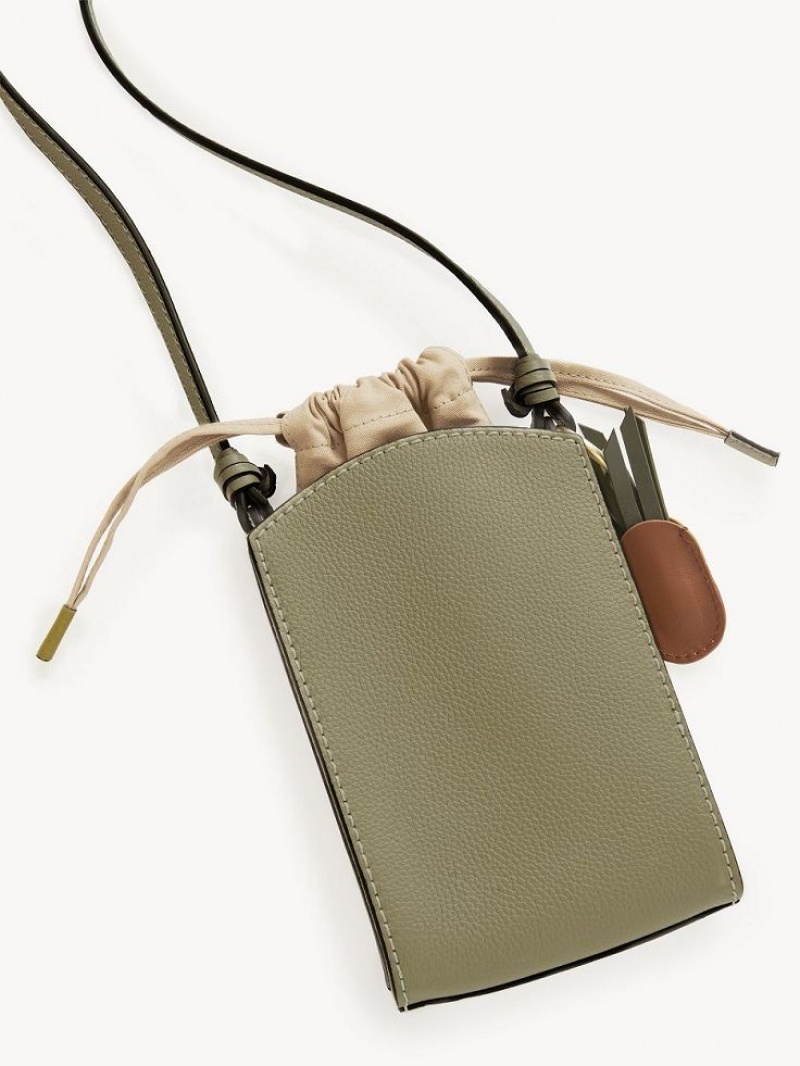 Bolsa De Hombro Chloe Cecilya Vertical Pouch Verdes | CHE-SR14588