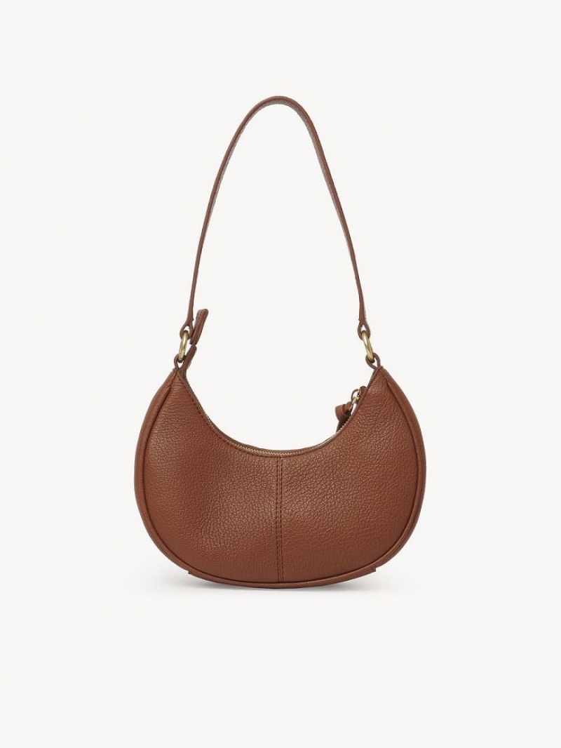Bolsa De Hombro Chloe Hana Half Moon Marrom | CHE-SR14659