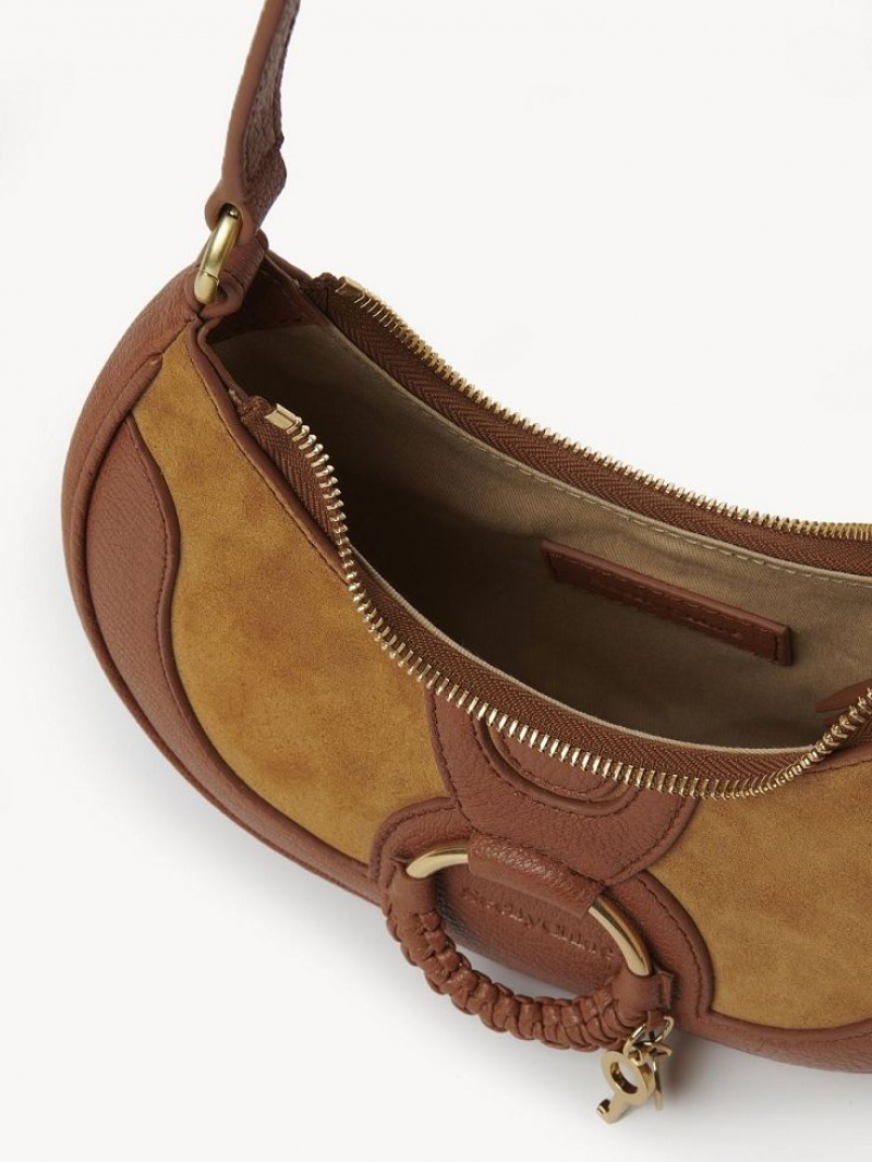 Bolsa De Hombro Chloe Hana Half Moon Marrom | CHE-SR14659