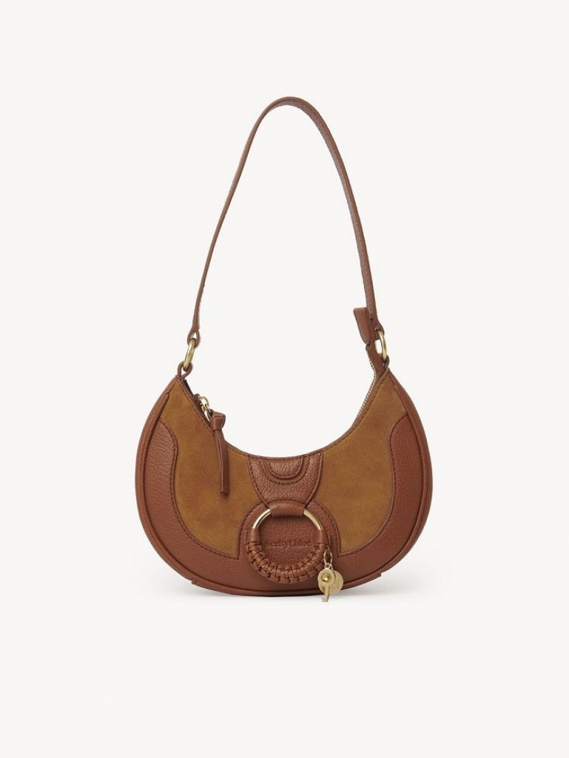 Bolsa De Hombro Chloe Hana Half Moon Marrom | CHE-SR14659