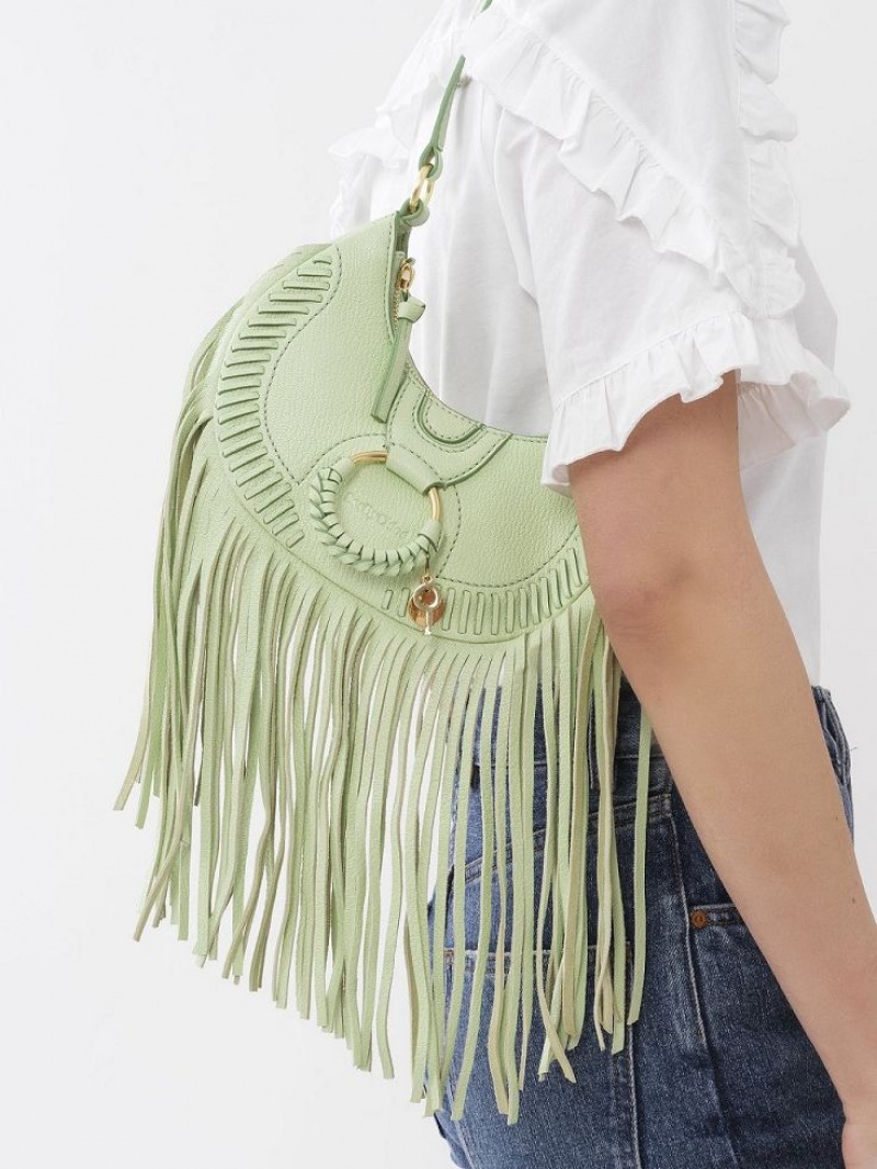 Bolsa De Hombro Chloe Hana Half Moon Verdes | CHE-SR14660