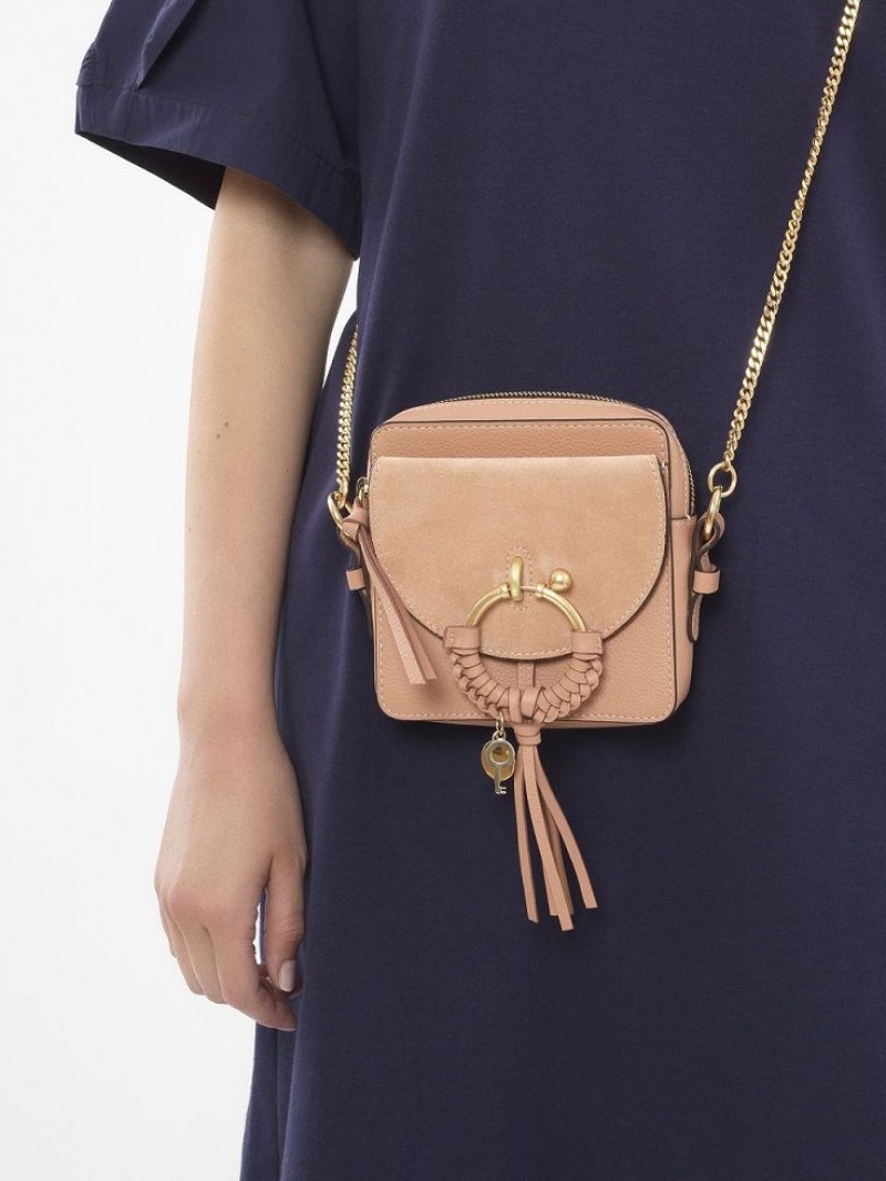 Bolsa De Hombro Chloe Joan Camera Cafes Rosas | CHE-SR14612