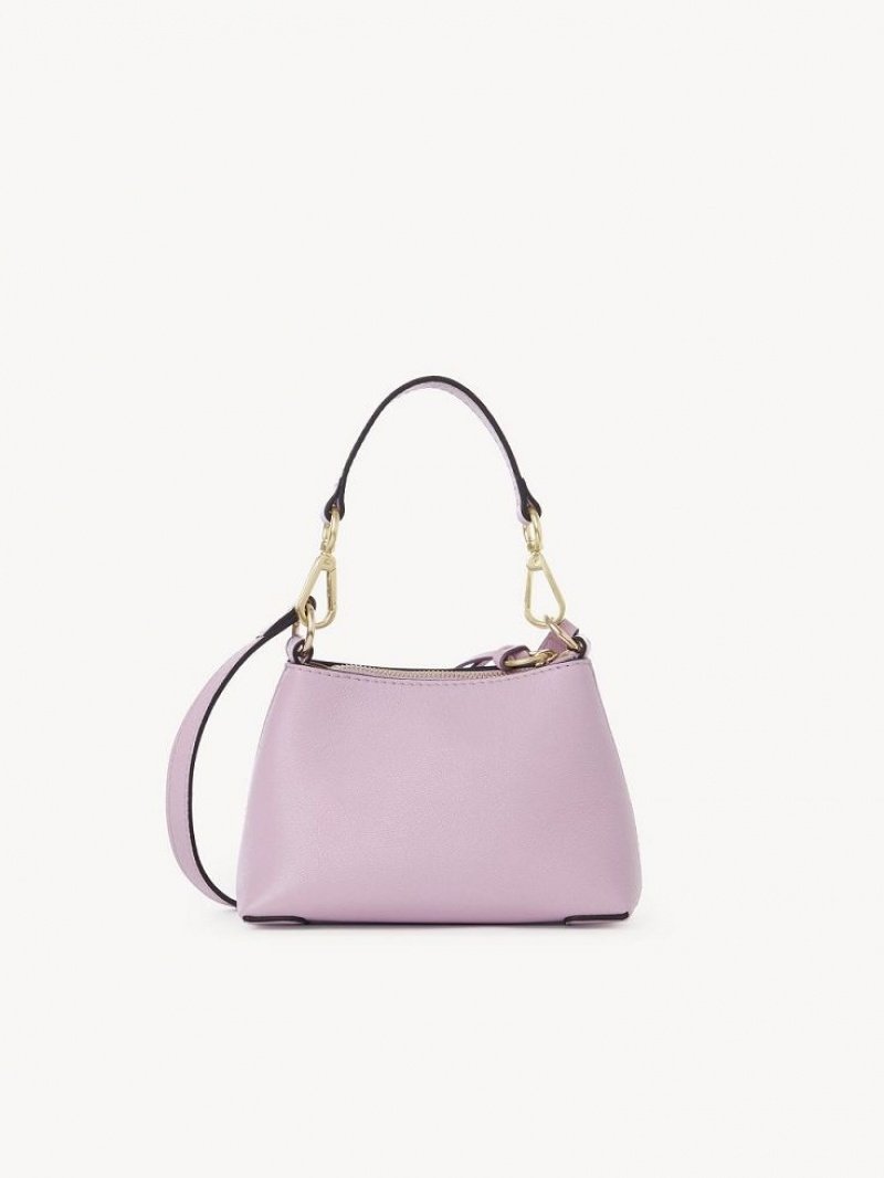 Bolsa De Hombro Chloe Joan Mini Lavanda Blancos | CHE-SR14686