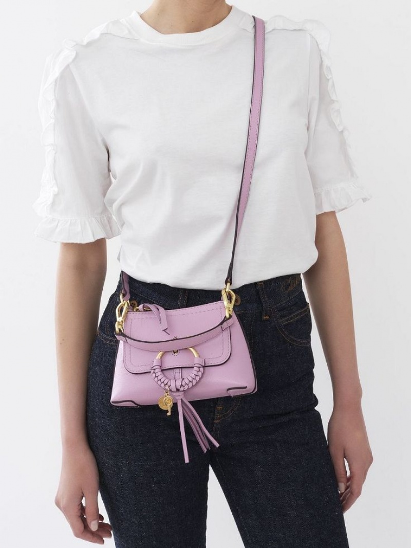 Bolsa De Hombro Chloe Joan Mini Lavanda Blancos | CHE-SR14686